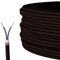 DC VOLTAGE 3 Meter / 10FT Braided Cable, 2 Core Electrical Wire, Vintage Braided Flex Cable Round Fabric Electrical Wire for DIY Lamps Industrial Pendant Lights Lighting Appliances - Dark Brown_3M