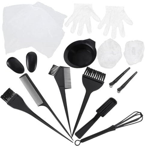 Vaguelly 1 Satz Haarfärbeöl Selber Machen Borste Haarfärbemittel-entferner Bausatz Augenbrauen-tönungsset Haarbürste Entwirrungsspray Entwirrer Hervorheben Sprühen Toner Plastik Black