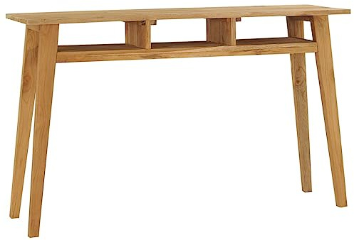 BOWEKAM Meubles, tables, tables d'appoint, tables d'appoint, table console 120 x 35 x 75 cm en bois de teck massif