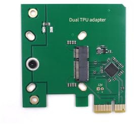 Dual Edge TPU PCIe x1 Low Profile Adapter - Coral Accelerator Board für Dual Edge TPU Module mit Befestigungsschraube