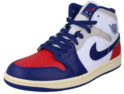 NIKE Air Jordan 1 Mid Mens Trainers DQ8426 Sneakers Shoes (UK 6.5 US 7.5 EU 40.5, White deep Royal Blue 102)