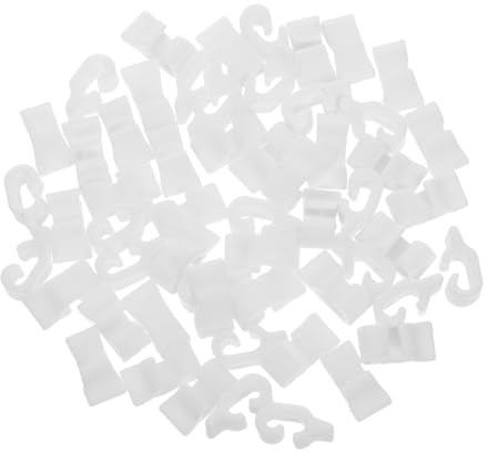 BESPORTBLE 100pcs Wire Cage Clips and Pet Enclosure Door Clamps White Plastic Buckle Locks for Dog Crate Hinges and Rabbit Playpen Connectors, Detachable Animal Cage Fasteners for Indoor