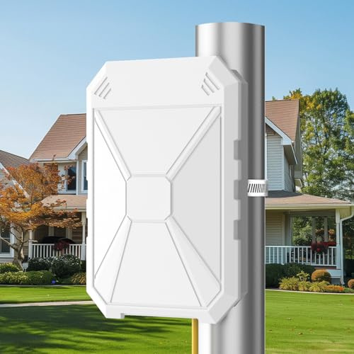 N300 Outdoor WiFi Repeater Eingebauten Antennen, Outdoor Fernreise WLAN Verstärker, IP67 Wetterfest, Verstärker Unterstützt with PoE, AP/Router/Repeater Modi, Ethernet-Anschluss, für Gärten