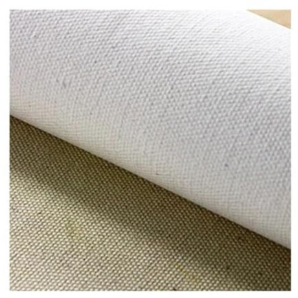 toile rouleau linge, Rouleau de toile lin apprêté for peinture acrylique à l'huile, largeur 28 cm-48 cm x longueur 1 m(48cm Width)