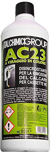 Descalcificador AC23 para inodoros empotrados Geberit y externos para la eliminación de la cal – Botella de 1 litro