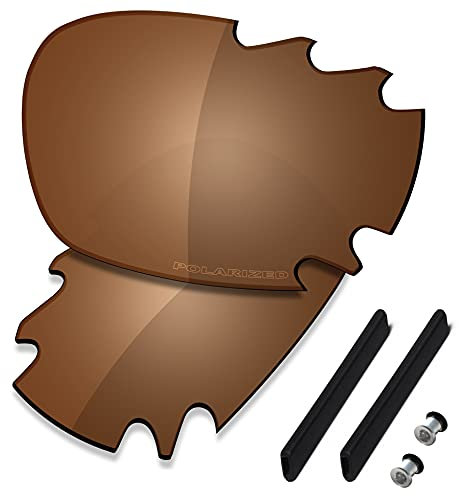 Saucer Premium Ersatzgläser für Oakley Jawbone Vented Racing Jacket Sonnenbrillen High Definition - Amber Brown Polarisiert