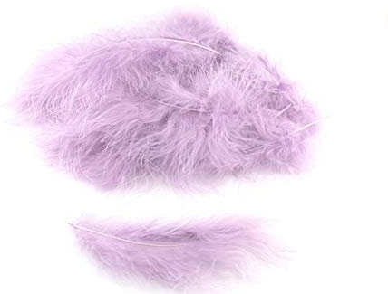 Marabufedern ca. 20 Stück, 12-17cm (flieder 462H) // Dekofedern Bastelfedern Marabu Federn Schmuckfedern