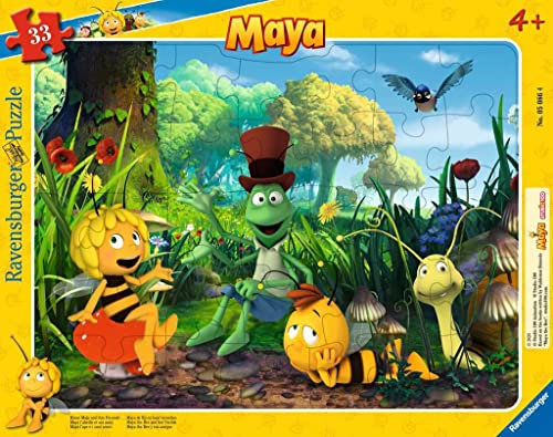 Ravensburger Kinderpuzzle - 05086 Biene Maja und ihre Freunde - Rahmenpuzzle für Kinder ab 4 Jahren, mit 33 Teilen