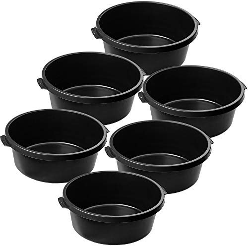 KADAX Mörtelwanne, Baueimer, Mörtelkübel mit Griffen, Mörteleimer aus Kunststoff, runder Eimer für Baustelle, Garten, Stabiler Wassereimer, Zementeimer, Putzeimer (6, 11 L)