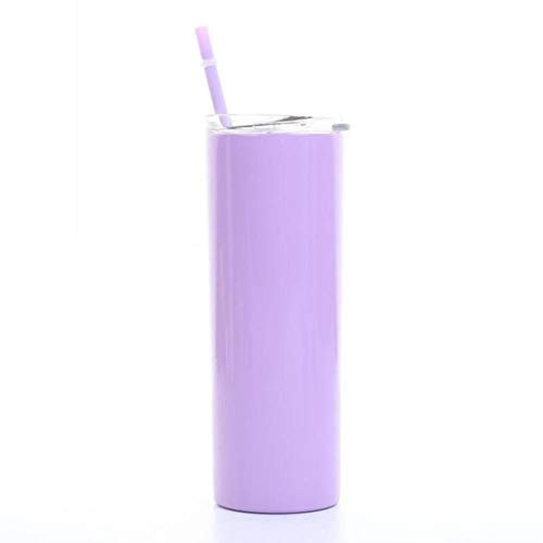 20oz Slim Tumblers with Lids and Straws Travel Stainless Steel Double Vacuum Insulated Unbreakable Cup for Coffee Cups and Mugs,6,United States