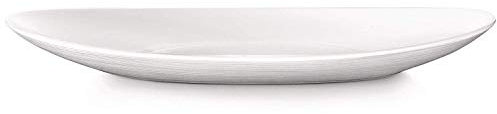 Bormioli Rocco Prometeo XL White Oval Dinner Plates/Serving Plates (Set of 8)