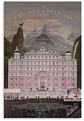 Mingki Grand Budapest Hotel Movie Poster Poster Dekorative Malerei Leinwand Wandkunst Wohnzimmer Poster Schlafzimmer Malerei 12x18inch(30x45cm)