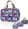 Kulturtasche, Handheld-Reise-Kosmetik-Hängetasche, Badezimmer-Aufbewahrungstasche für Damen, Mädchen, Damen, Blauer Elefant, Tiertasche