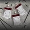 Ginger Ray FRI-136 Blood Bag Drinks Pouches with Straws Pack of 5, White