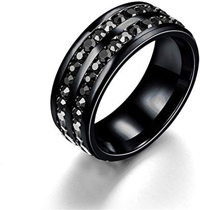 Csheng Magnetischer Ring Schlankheitsring Anti Müdigkeit Energiebilanz Gesundheitswesen Körperformung Gewichtsverlust Titanstahlring Diamant Zweireihiger Umfang Diamantring Beliebter 7