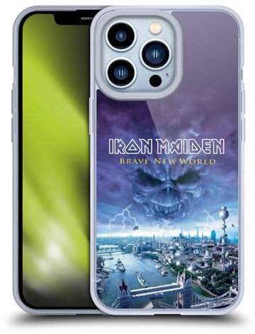 Head Case Designs Officially Licensed Iron Maiden Brave New World Album Covers Gel Case [Military Grade Protection] Compatible with Apple iPhone 13 Pro and Compatible with MagSafe