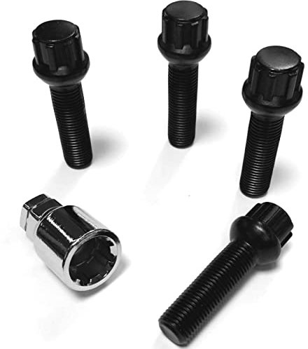 Felgenschloss M14x1,5x45mm Kugelbund R14 kompatibel mit Mercedes-Benz 4x schwarze Felgenschlösser Felgensicherungen-Set Felgen-Diebstahlsicherung Radsicherungen Radschlösser Radschrauben Radschrauben