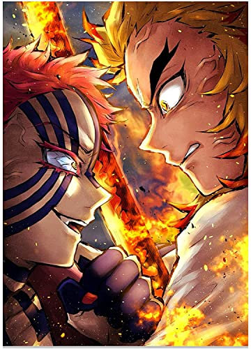 SXSJEIOU DIY Anime Diamond Painting Kits für Erwachsene, Demon Slayer 5D Diamant Kunst Kit Full Drill Rund für Handwerk Wanddekoration (30,5 x 40,6 cm)
