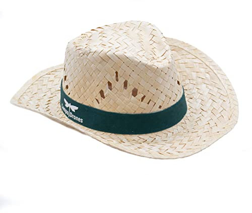 SILABA TONICA Gorros Personalizado Para Eventos - PACK 50 Sombreros con Tu Imagen o Frase - Cinta de color a tu gusto -Sombrero Natur de Paja Para Bodas