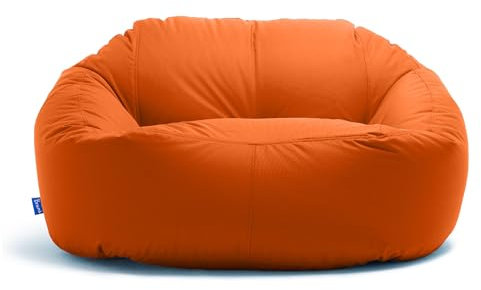 Bruni Lounge Sitzsack-Sofa in Orange – Indoor und Outdoor XXL Sitzsack-Lounge, Couch für 1-2 Personen
