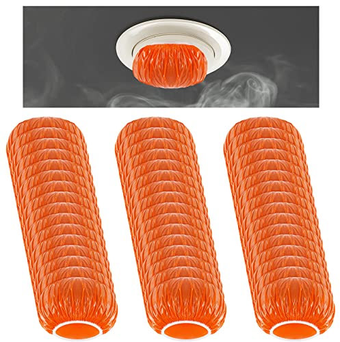 Tessco 36 Stück Rauchmelder Feuermelder Staubfarbe Abdeckung Verdicken Elastische Stretch Kunststoff Rauchmelder Feuermelder Abdeckung Während Kochen Oder Backen, Orange