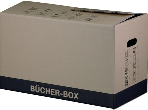 karton-billiger | Umzugskarton Umzugskiste Bücherkarton Faltkarton 1-2-wellig extra stabil | 10 Größen (Profi - B - 560 x 293 x 330mm, 20)