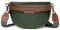 A-QMZL Crossbody Bag Damen Breiter Gurt Bauchtasche Damen Leder Geldbörse Mode Bauchtasche Klein Umhängetasche Abnehmbar Schultergurt (Grün)