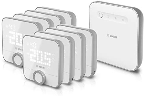 Bosch Smart Home Termostato de Ambiente 230 V II para Sistemas de calefacción por Cable, Juego de 8