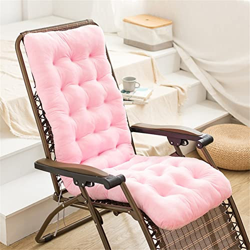 Morbuy Deckchair Auflagen für Gartenliegen, Sonnenliege Kissen Tragbare Garten Innenhof Gepolstertes Bett Relax-Liegestuhl Sitzauflage für Deckchair, Innen, Außen (140x50x10cm,Rosa)
