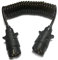 JVJ 3.0m 7Pin to 7 Pin Trailer Extension Cable Leadwith Trailer Plug Towing Socket Connector, Towing Caravan Truck Electrical Wiring Cable Connector Round