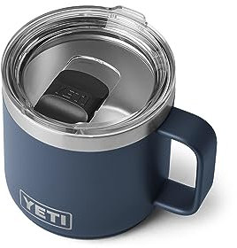 YETI Rambler 14 oz Stackable Mug, Vacuum Insulated, Stainless Steel with MagSlider Lid, Navy