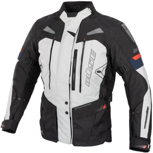 Büse Monterey wasserdichte Motorrad Textiljacke, hellgrau, 54