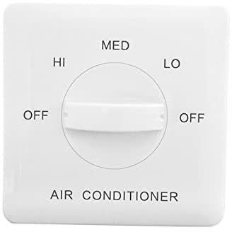 DOITOOL Steuerschalter Für Gebläsekonvektoren Panel- -lüftersteuerung Klimaanlage Schalter EIN- Und Ausschalter Ys-Schalter Fan-Coil-DREI-Controller Pipeline Schalttafel Weiß