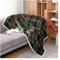 Couverture À Carreaux Tendance Bohème Créative|Couverture Épaisse Et Chaude en Flanelle Châle|Couverture De Genou Super Douce Et Confortable pour Canapé-lit,Plaid Vert,127x152cm (50x59,8 Pouces)