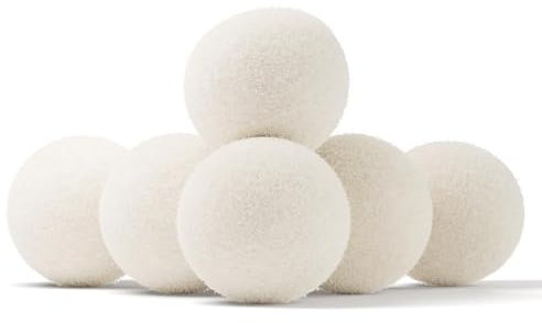 Bolas De Secado Para Lavadora, 100% Naturales, Ecológicas y Reutilizables, Bolas De Lana Para Secadora, Apto Para Todo Tipo De Ropa, Dryer Balls, Pelotas De Lana Para Secadora, Bolas De Secado