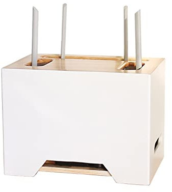 Cable Organizer Box Wooden Router Storage Box Charger Desktop Storage Box Used to Hide Cables and Power Board Organizer Home TV Computer Cable Protection Box Cable Management Box
