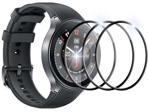 Heioloo [3 Pack] Compatible Oneplus Watch 2/Oppo Watch X Protector de Pantalla, HD Clear, Anti-Scratch Película, Sin Burbujas, Sensible al Tacto