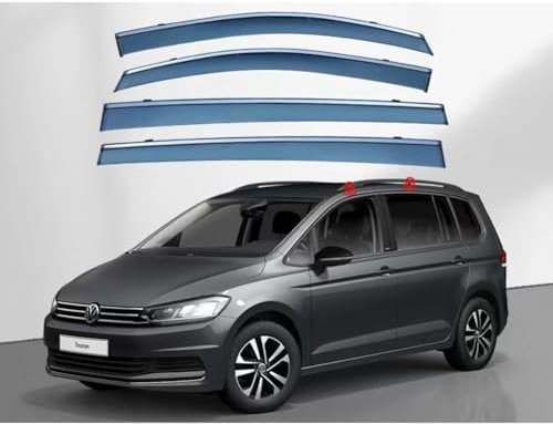 KLower 4 Stück Auto Windabweiser für V-W TOURAN 2016-2023+, Auto TüR Seitenscheiben Regenschild Deflektoren Windabweiser Regenabweiser Zubehör