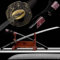 103cm scharfes Katana mit lackierter Massivholzscheide,Stahlklinge mit hundert raffinierten Mustern,handgeschmiedetes echtes Samurai-Schwert für Kendo,Verteidigung,Geschenke,Cosplay,Sammlung