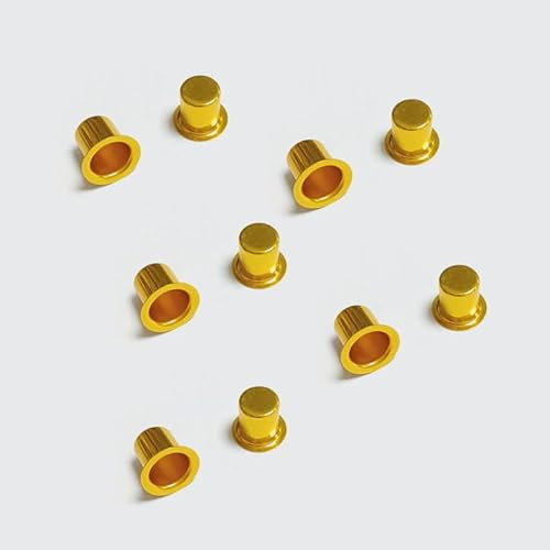 MUXSAM Kerzenhalter für Stabkerzen 10 Stück Metall Klein, Teelichter, Silber Kerzeneinsatz Tafelkerzen, für Baumkerzen,18 * 15mm, Innendurchmesser11,8mm，Gold