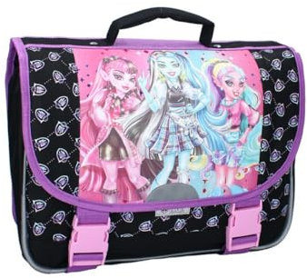 mybagstory Rucksack Monster High für Kinder – Schule – Grundschule – Kindergarten – Kindergarten – Schulranzen für Mädchen – Größe 38 cm – verstellbare Träger – Geschenkidee – Schwarz/Violett, Monster