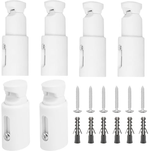 JINJUMEI Set of 6 Radiator Holder for Bathroom Radiators Adjustable Towel Radiator Mounting Bracket Compatible with Straight and Curved Bathroom Radiators Towel Holder Radiator