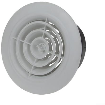 Lastdaytime Elegante salida de aire acondicionado ABS blanco con características ajustables, ventilación, salida de aire, flujo de aire ajustable, instalación en techo, instalación de pared para