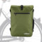 Wiltec Gepäckträgertasche Oliv, Fahrradtasche Rucksack 25 l Stauraum, Gepäcktasche mit Laptopfach, wasserresistente Fahrrad Tasche