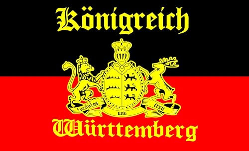 2 x Aufkleber Königreich Württemberg 12 x 8 cm Sticker (Doppelpack!) Carsticker Autoaufkleber Flagge Fahne