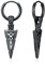 MEDWISE Pfeilspitze Schwarz Creolen Ohrringe 925er Silber Keltische Ohrringe Herren Pfeil Anhänger Hängend Weiß Opal Schmuck für Damen Herren Teenager Unisex Geburtstag Geschenke