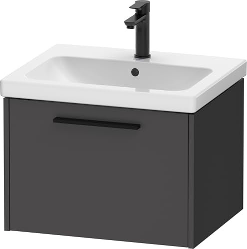 Duravit D-Code Waschtischunterbau, 1 Auszug, 584x460mm, mit Griff, DC46650BD490000, Farbe: Graphit matt