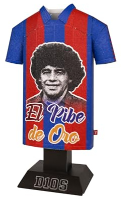 Diego Maradona Retro Metal Football Shirt - Officially Licensed Miniature Alloy Replica Jersey Collectible Legend Display Gift