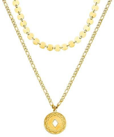 Purelei Waikiki Ketten-Set – 2-teiliges Damen Layering Schmuckset mit Lolani Necklace & Kalani Necklace – Edelstahl, wasserfest, verstellbar 35–50 cm – Gold/Silber/Roségold