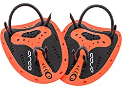 ORCA Flexi Swim Paddles High Visibility - Orange - Their ergonomic shape adapts perfectly to the palm of your hand